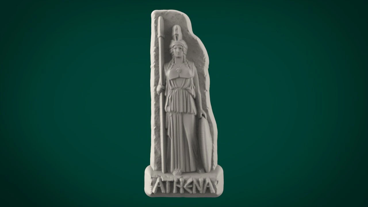 greek souvenir fridge magnet athena 3D Print Model .c4d .max .obj .3ds .fbx .stl .blend 