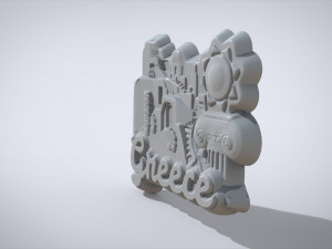 greek souvenir fridge magnet Model Cetak 3D