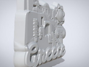 greek souvenir fridge magnet Model Cetak 3D