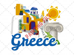 greek souvenir fridge magnet Model Cetak 3D