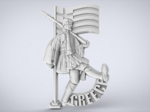 greek souvenir fridge magnet evzones 3D Принт Модель
