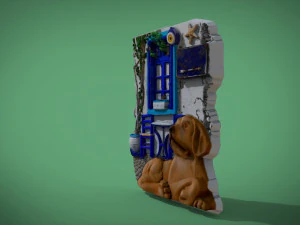 dog souvenir fridge magnet 3D Print Model