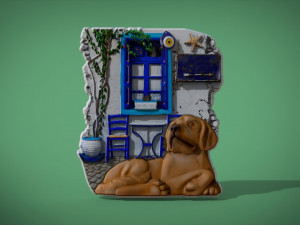 dog souvenir fridge magnet 3D Baskı Modeli