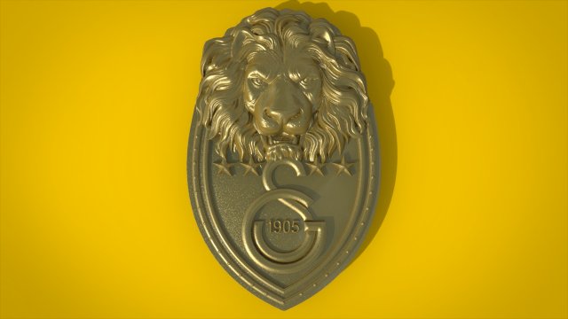 galatasaray logo 3D Принт Модель .c4d .max .obj .3ds .fbx .stl .blend 