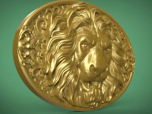 lion belt buckle 3D Print Model
