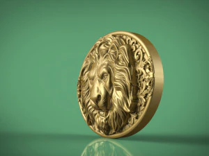 lion belt buckle 3D Print Model