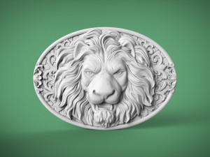 lion belt buckle Modello di stampa 3D