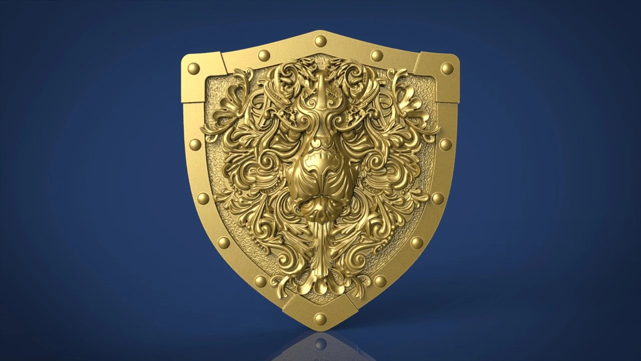 lion belt buckle 3D Print Model .c4d .max .obj .3ds .fbx .stl .blend 