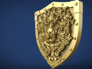 lion belt buckle 3D प्रिंट मॉडल