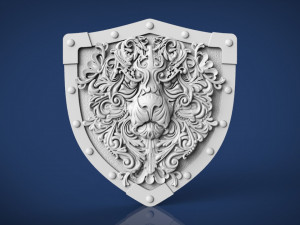 lion belt buckle 3D प्रिंट मॉडल