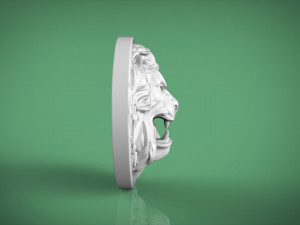 lion belt buckle 3Dプリントモデル
