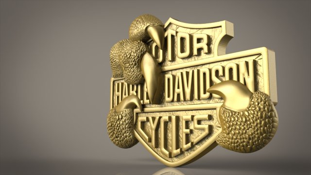 harley davidson logo 3D Print Model in Sculpture 3DExport