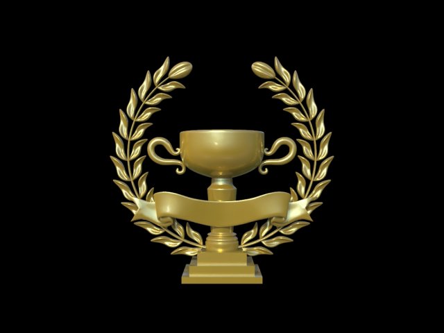 wreath and trophy cup Model 3D .c4d .max .obj .3ds .fbx .stl .blend