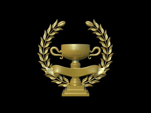 wreath and trophy cup 3D Model