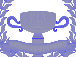 wreath and trophy cup Model 3D