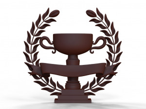 wreath and trophy cup 3D Baskı Modeli