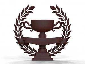 wreath and trophy cup 3D Print Model