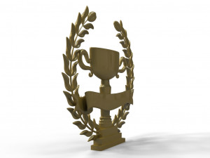 wreath and trophy cup 3D Baskı Modeli