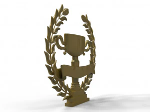 wreath and trophy cup 3D Print Model