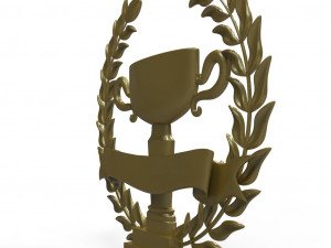 wreath and trophy cup 3D Baskı Modeli