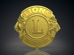 lions club logo Model Cetak 3D