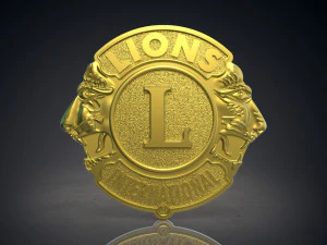 lions club logo 3D Print Model
