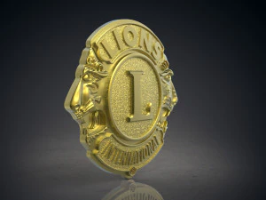 lions club logo 3D Print Model