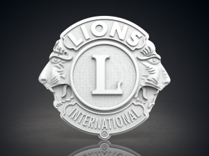 lions club logo Model Cetak 3D
