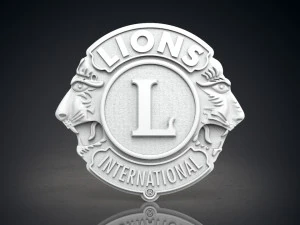 lions club logo 3D Print Model