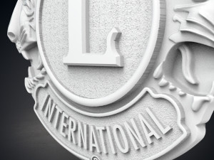 lions club logo Model Cetak 3D