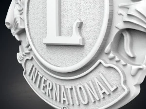 lions club logo 3D Print Model