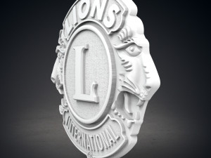 lions club logo Model Cetak 3D
