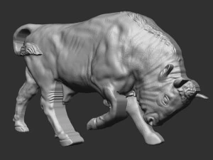 Bull statue 3D Print Model