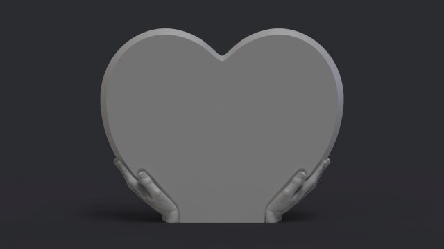 heart shaped headstone Model Cetak 3D .c4d .max .obj .3ds .fbx .stl .blend 