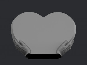 heart shaped headstone Model Cetak 3D