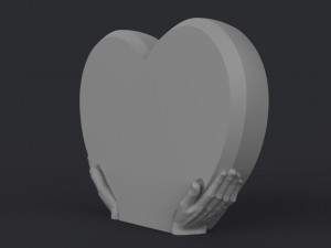 heart shaped headstone Model Cetak 3D