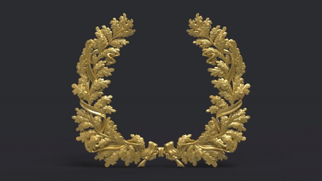 wreath of oak leaves Modèles 3D en vedette .c4d .max .obj .3ds .fbx .stl .blend 