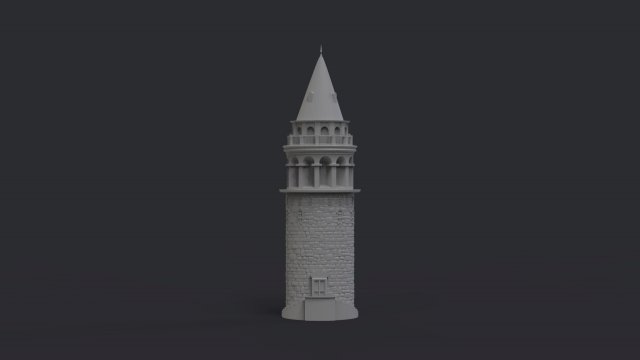 Galata tower 3D-Druckmodell .c4d .max .obj .3ds .fbx .stl .blend 