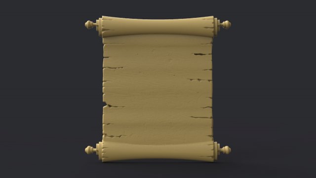 scroll 3D 프린트 모델 .c4d .max .obj .3ds .fbx .stl .blend 