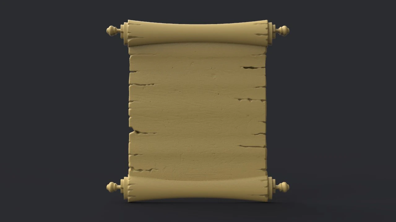 scroll 3D Print Model .c4d .max .obj .3ds .fbx .stl .blend 