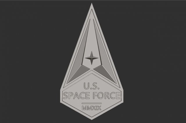 space force insignia Model do druku 3D .c4d .max .obj .3ds .fbx .stl .blend 