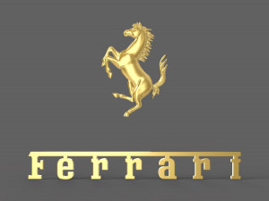 ferrari logo Modelo de Impressão 3D