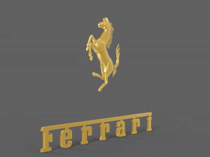 ferrari logo 3D Print Model