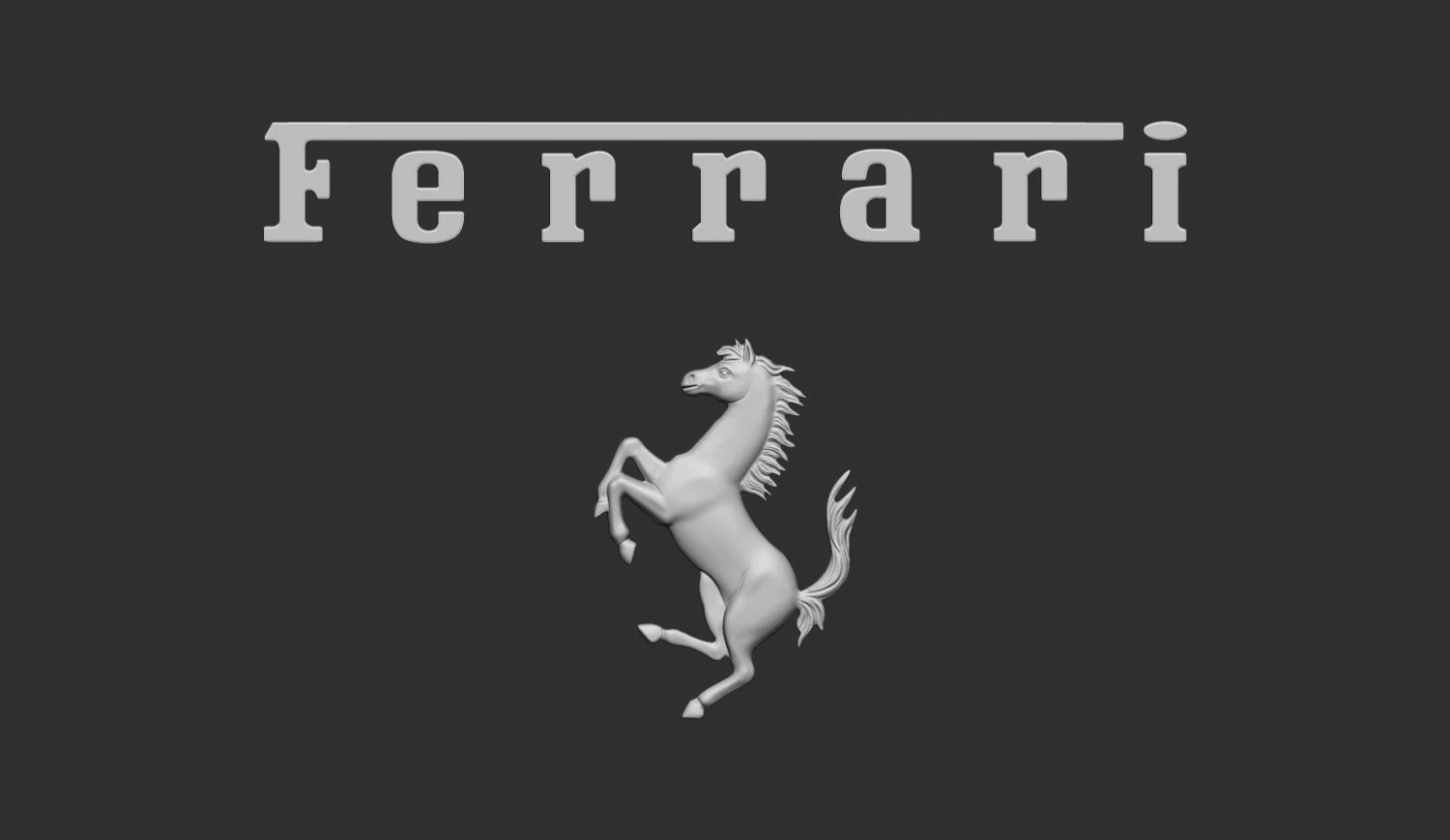 ferrari logo 3D Print Model .c4d .max .obj .3ds .fbx .stl .blend 