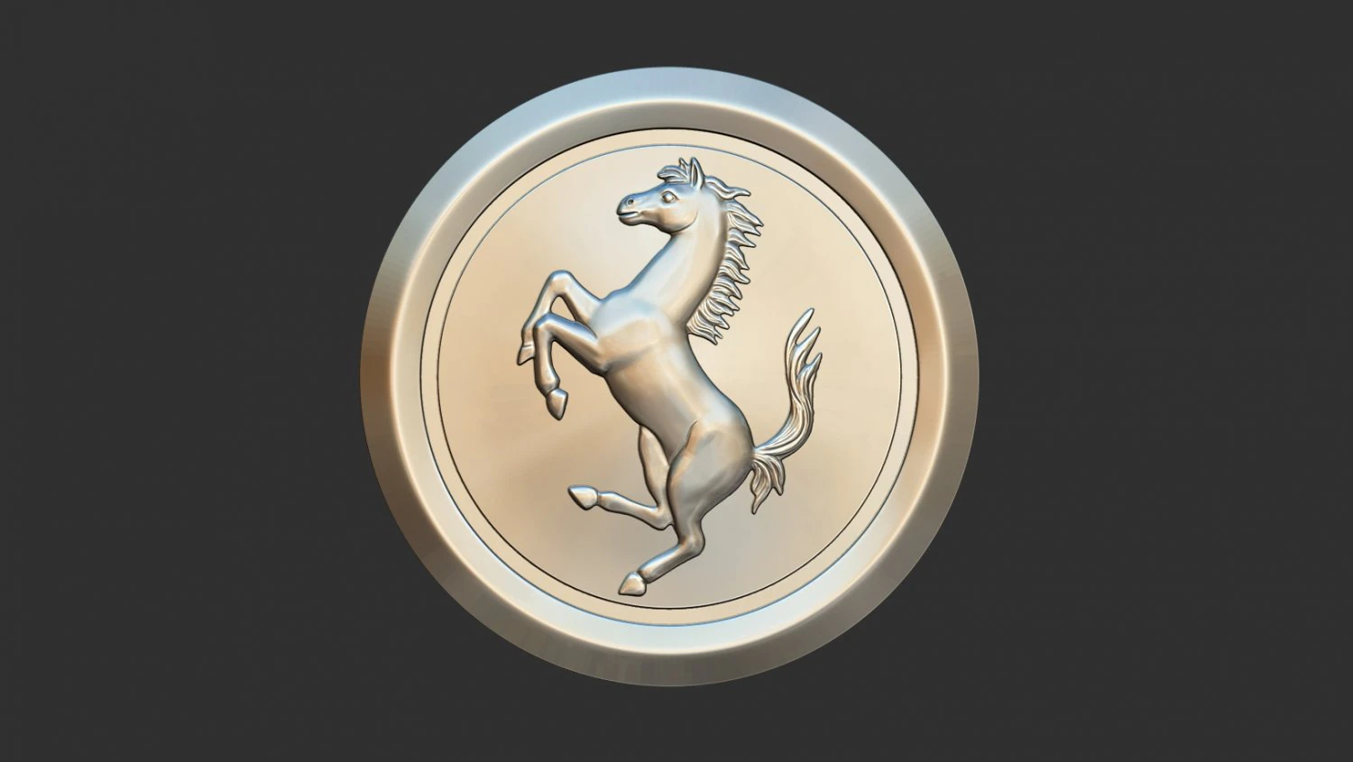 ferrari logo 3D Print Model .c4d .max .obj .3ds .fbx .stl .blend 