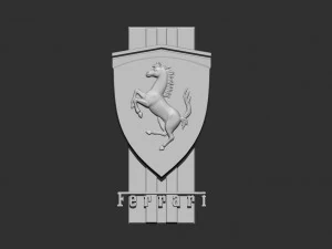logotipo da ferrari Modelo de Impressão 3D