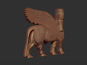 assyrian human headed winged bull 3D Print Model