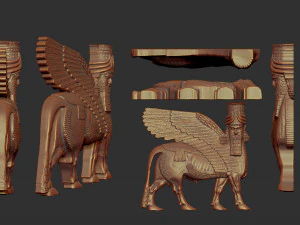 assyrian human headed winged bull 3D Print Model