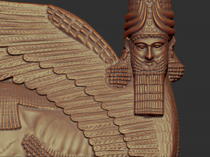 assyrian human headed winged bull 3D-printmodel