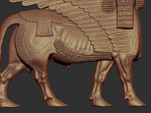 assyrian human headed winged bull 3D-printmodel